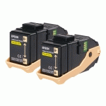 EPSON PACK 2 TONERS JAUNE (2 X 7 500 P)