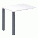 RETOUR SUSPENDU EDEN L 80 X P 60 CM PLATEAU BLANC PIÈTEMENT MÉTAL TUBE ANTHRACITE