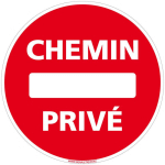 SIGNALETIQUE.BIZ FRANCE - PANNEAU DE SIGNALISATION ALU. PANNEAU INTERDICTION. PANNEAU PARKING, PANNEAU D'INFORMATION ALUMINIUM 2 MM - CHEMIN PRIVÉ