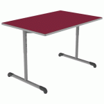 TABLE BANDANA 120X80 T3/T6 DL STRAT POLYU. CERISE GRIS/9006 - MOBIDECOR