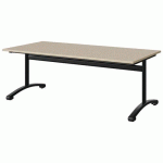 TABLE MALIBU 160X80 T3 DL ST ISOSON BEI 1460/BEIGE NOIR 9005