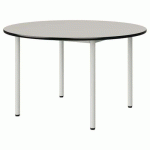 TABLE MALIBU Ø 120 T5 4P STRA BLC SEL W911/NOIR BLC 9016
