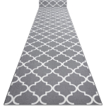 TAPIS DE COULOIR ANTIDÉRAPANT TRÈFLE MAROCAIN 120 CM GRIS TRELLIS 30352 GREY 120X310 CM