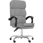 VIDAXL - FAUTEUIL INCLINABLE DE BUREAU GRIS CLAIR TISSU