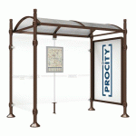 ABRI BUS PROVINCE 2.50M VITRINE 1 BARD. LAT CITY MARRON 8017 - PROCITY