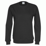 COTTOVER SWEATSHIRT COL ROND HOMME - CERTIFIÉ GOTS NOIR - TAILLE XXS