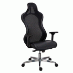 FAUTEUIL DE BUREAU GAMER LEWIS SIMILI CUIR- AVEC ACCOUDOIRS ET APPUI-TÊTE- RÉGLAGE PROFONDEUR D
