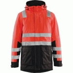 PARKA HAUTE-VISIBILITÉ ROUGE FLUORESCENT/NOIR TAILLE XL - BLAKLADER