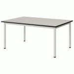 TABLE MALIBU 120X80 T2 4P STRA BLC SEL W911/NOIR BLC 9016