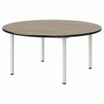 TABLE MALIBU Ø 120 T2 4P STRA ANTIB CHÊNE 1146/NOIR BLC 9016