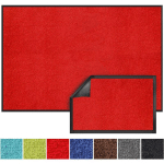 KARAT - TAPIS DE PORTE PAILLASSON D'ENTRÉE MONOCHROM ROUGE 90 X 120 CM - ROUGE