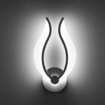 APPLIQUE MURALE MODERNE 9W LED LAMPE MURALE FLAMME POUR INTÉRIEUR CHAMBRE SALON COULOIR BLANC FROID - BLANC
