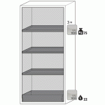 ARMOIRE SÉCURITÉ S-PHOENIX-90 S90.196.090.FWAS JAUNE - MANUTAN COLLECTIVITÉS