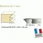 JEU DE 2 COUTEAUX CONTRE-PROFIL DOUCINE DE 7 MM DESSOUS