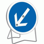 PANNEAU DE SIGNALISATION B21 "FLÈCHE" ORIENTABLE - CLASSE T1 - Ø850MM TALIAPLAST