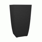 POT CARRÉ HAUT 42 LITRES - DIVA STONE NOIR EDA PLASTIQUES