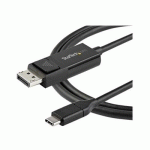 STARTECH.COM 3FT (1M) USB C TO DISPLAYPORT 1.2 CABLE 4K 60HZ, BIDIRECTIONAL DP TO USB-C OR USB-C TO DP REVERSIBLE VIDEO ADAPTER CABLE, HBR2/HDR, USB TYPE C/THUNDERBOLT 3 MONITOR CABLE - 4K USB-C TO DP CABLE (CDP2DP1MBD) - CÂBLE DISPLAYPORT - USB-C POUR D