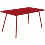 TABLE 143X80 LUXEMBOURG COQUELICOT