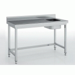 TABLE INOX CHEF  SÉRIE 600 MCCD60-180D LONGUEUR 180 CM