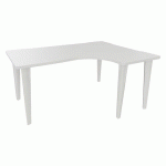 BUREAU EVIDENCE ASYMÉTRIQUE 160X120 RETOUR D BLANC/BLANC - VINCO