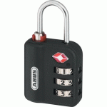 CADENAS À CODE À INDICATEUR ROUGE SPÉCIAL USA 147TSA NOIR - 3 MOLETTES ABUS