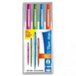 PAPERMATE POCHETTES DE 4 FEUTRES NYLON COULEURS FUN ASSORTIES S0697070