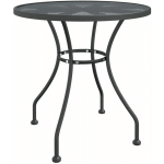 TABLE DE JARDIN Ø80X72 CM MAILLE MÉTALLIQUE ANTHRACITE