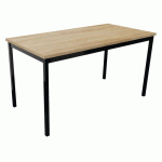 TABLE DE RÉUNION TREFF 140 X 70 CHÊNE VIEILLI/ NOIR