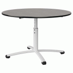 TABLE MALIBU Ø 120 T3/T6 PC ST ANTIB BÉTON F186/NO BLC 9016