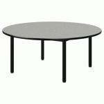 TABLE MALIBU Ø120 T1 4P STRA ISOSON GRIS 1400/NOIR NOIR 9005