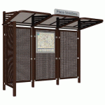 ABRI BUS CONVIVIALE 3 M ACIER BARDAGE GAUCHE MARRON 8017 - PROCITY