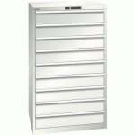 ARMOIRE BLANC GRIS 870X725X1450 AVEC 9 TIR. 200KG - LISTA