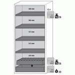 ARMOIRE SÉCURITÉ S-PHOENIX-90 S90.196.090.FWAS BLANC - ASECOS