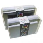 CLAIREFONTAINE PAQUET 40 ENVELOPPES 9X14CM + 40 CARTES DE VISITE 8X13CM POLLEN HIVER ASSORTI DÉGRADÉ GRIS