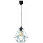 HELAM LIGHTING - HELAM KARO PLAFONNIER WIRE FRAME NOIR, TURQUOISE 24CM