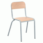 LOT DE 2 - CHAISE SCOLAIRE LUDO- TAILLE 6 - CM2/COLLÈGE/LYCÉE - GRIS