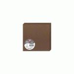 LOT DE 2 - PAQUET DE 25 CARTES PLIÉES POLLEN 135X135MM 210G/M² - MARRON TAUPÉ