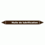 LOT DE 3 - MARQUEUR TUYAUTERIE - HUILE LUBRIFIANTE - VINYLE LAMINÉ 250 X 26 MM