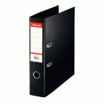 LOT DE 5 - CLASSEUR À LEVIER CARTONNÉ ESSELTE A4 - DOS 7,5 CM NOIR