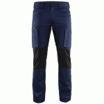 PANTALON DE TRAVAIL SERVICES STRETCH MARINE/NOIR TAILLE 48 - BLAKLADER