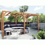 PERGOLA EN BOIS LAMELLÉ-COLLÉ FUENGIROLA 4X3M MADERLAND