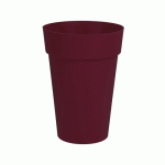 POT HAUT ROND 46 CM ROUGE BOURGOGNE - 67 LITRES - TOSCANE 13630 EDA PLASTIQUES