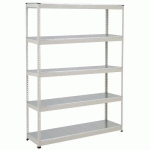 RAYONNAGE RAPID 1 5 TABLETTES METAL 1980X2 440X455 GRIS