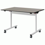 TABLE MALIBU RAB. 120X80 T6 DL ST GRIS U727/NOIR BLC 9016