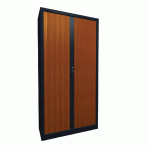 ARMOIRE À RIDEAU MÉTALLIQUE 100 X 198 CM MERISIER/ANTHRACITE - MANUTAN COLLECTIVITÉS