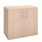 ARMOIRE BASSE BOIS ECLA H 73 X L 80 CM DÉCOR CHÊNE CLAIR