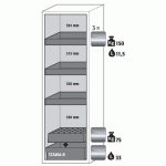 ARMOIRE SCLASSIC90-ETAGÈRE-GAUCHE-ACIER-CAILLEBOTIS-GRIS-3