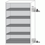 ARMOIRE SÉCURITÉ S-PHOENIX-90 S90.196.120.FDAS JAUNE - ASECOS
