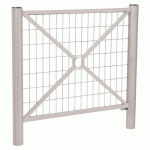 BARRIÈRE PROVINCE GRILLAGÉE 1.07 INOX BROSSÉ ZINC GRIS 7044 - PROCITY