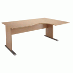 BUREAU ALPHA ASYMÉTRIQUE 160X110 CM DROIT PIED L HÊTRE